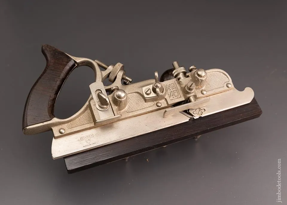 100% Complete STANLEY No. 45 Combination Plow Plane Near Mint in Box SWEETHEART - 96550