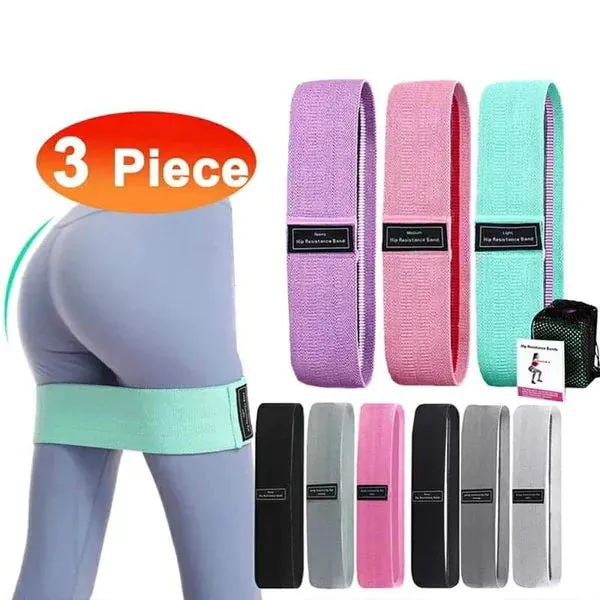 3pcs Booty Bands Fabric Resistance Glute Bands