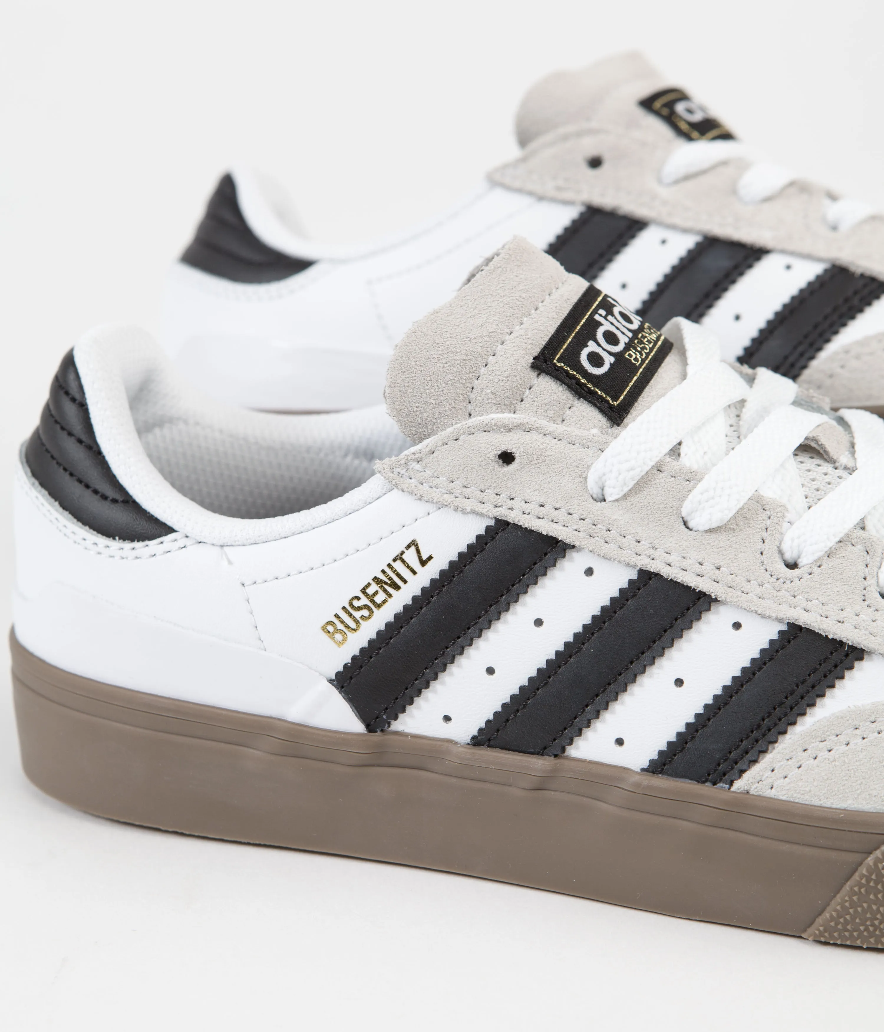 Adidas Busenitz Vulc II Shoes - FTWR White / Core Black / Gold Metallic