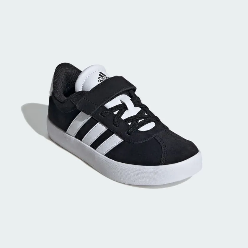 ADIDAS KIDS VELCRO COURT 3.0 BLACK/WHITE SHOES