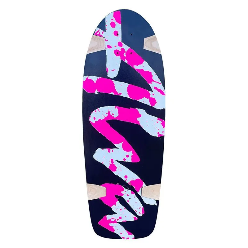 Alva Splatter Re-Issue Black With White and Pink Skateboard Deck