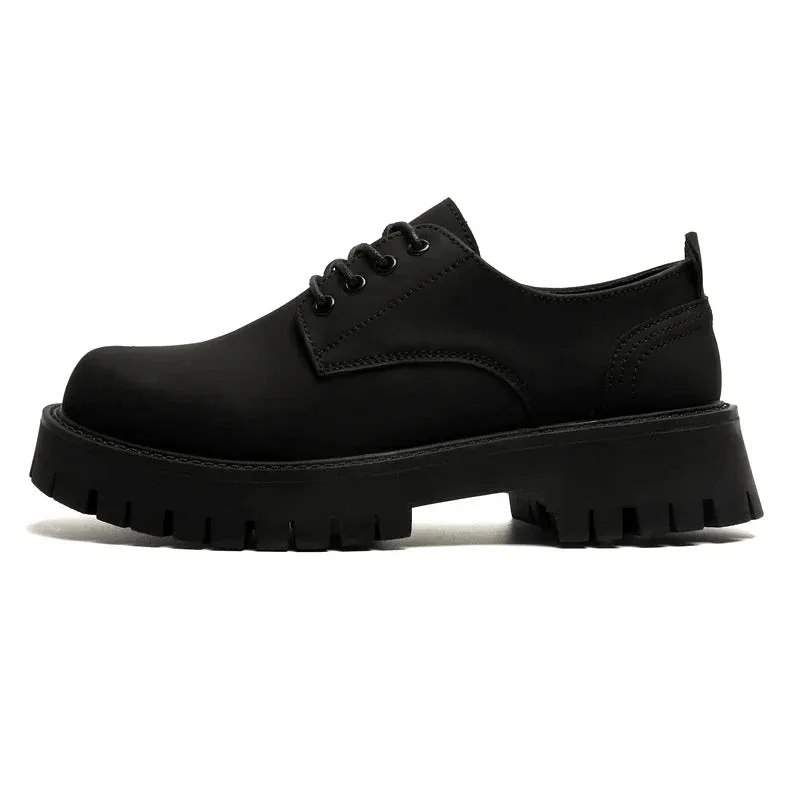 Amozae- Namdaemoon Matt Black Derby Shoes