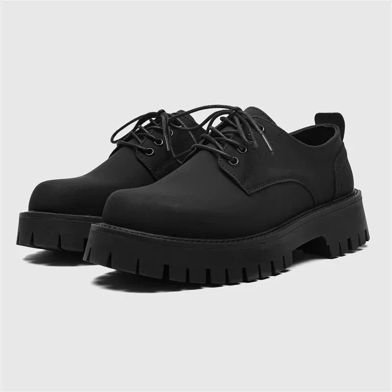 Amozae- Namdaemoon Matt Black Derby Shoes