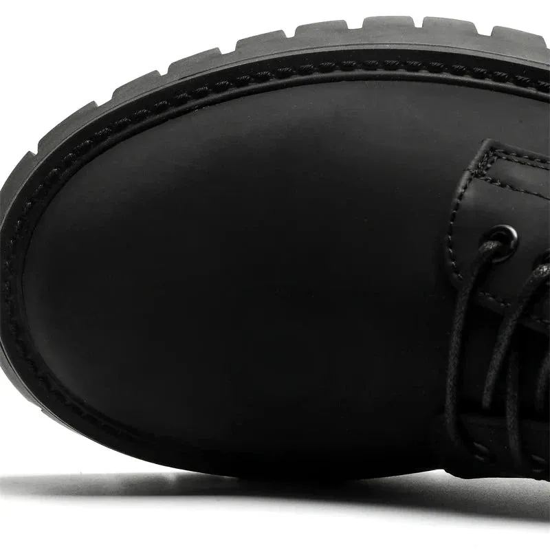 Amozae- Namdaemoon Matt Black Derby Shoes