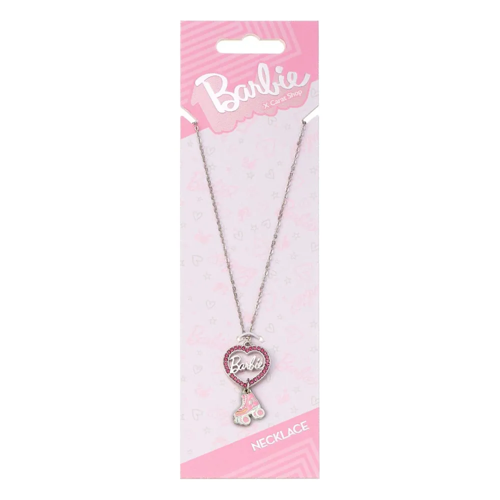 Barbie Pendant & Necklace Crystal Heart and Roller Skate