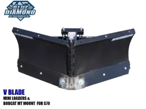 BLUE DIAMOND V blade for mini loader or Bobcat S70 with MT mount