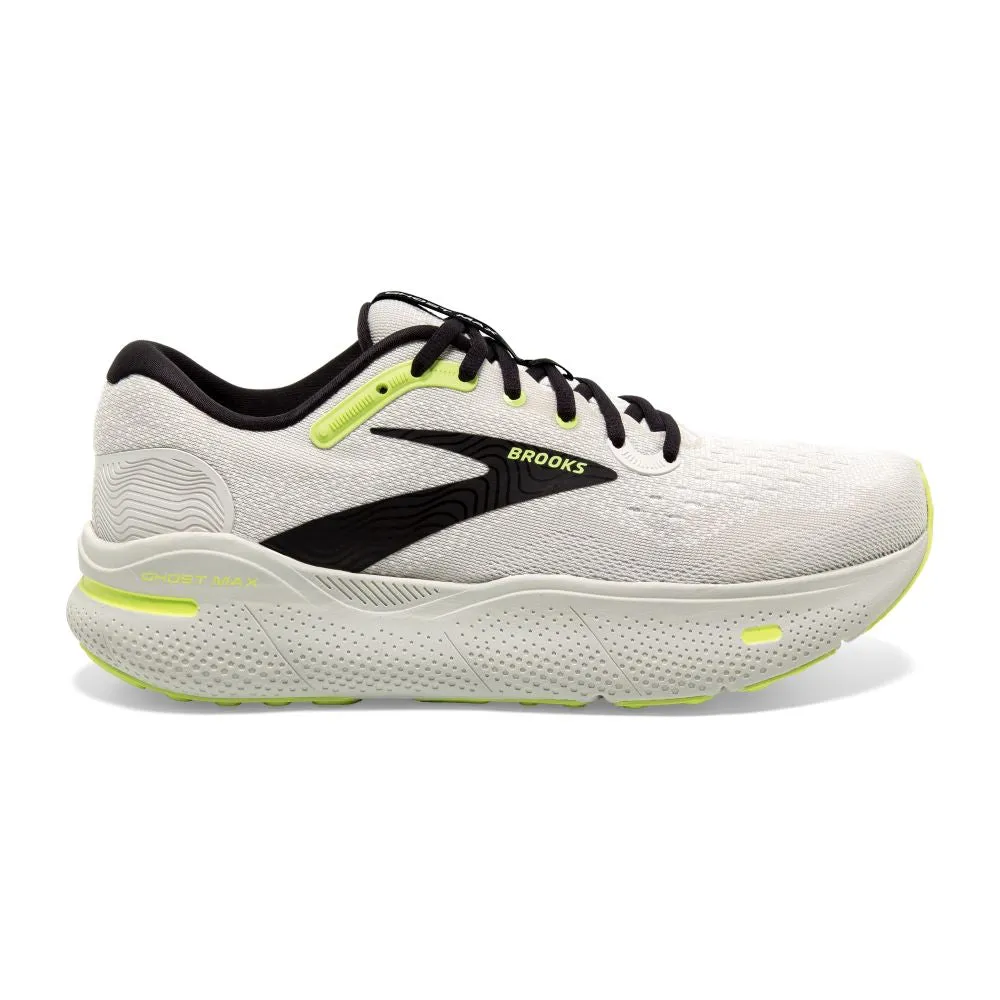 'Brooks' Men's Ghost Max - Grey / Black / Sharp Green