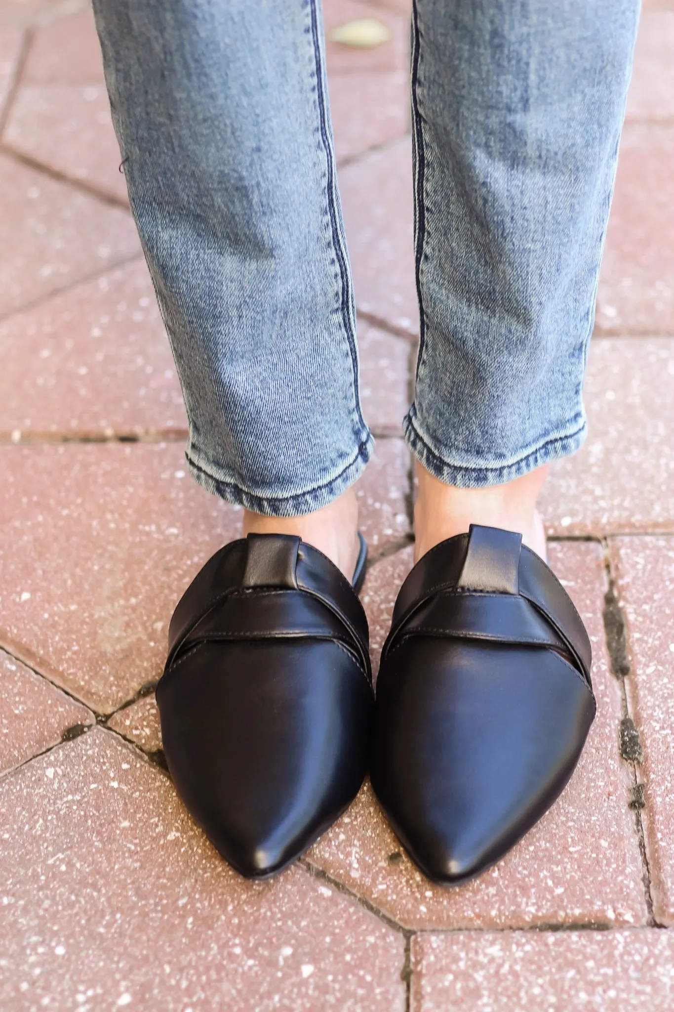 Conquer The World Strappy Mules Black