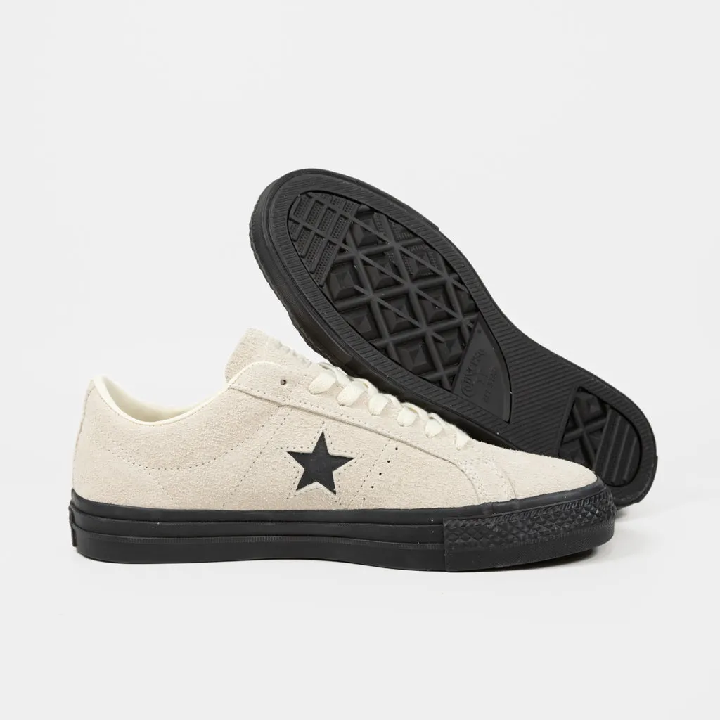 Converse Cons -  One Star Pro Ox Shoes - Egret / Egret / Black