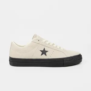 Converse Cons -  One Star Pro Ox Shoes - Egret / Egret / Black