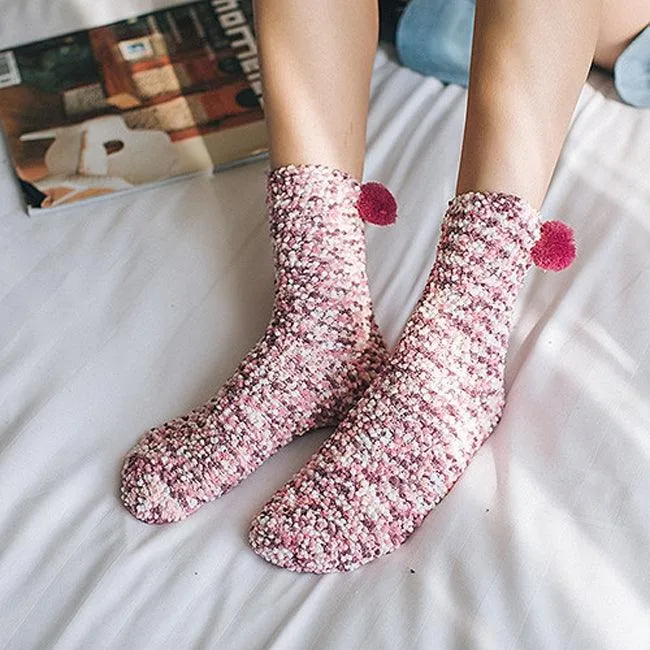 Cozy Winter Fluffy Socks for Women - Warm Christmas Lounge Footwear