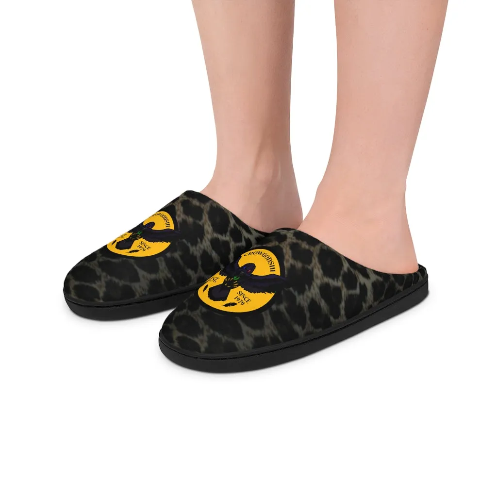 Crowgodshi Jaguar Print Indoor Slippers