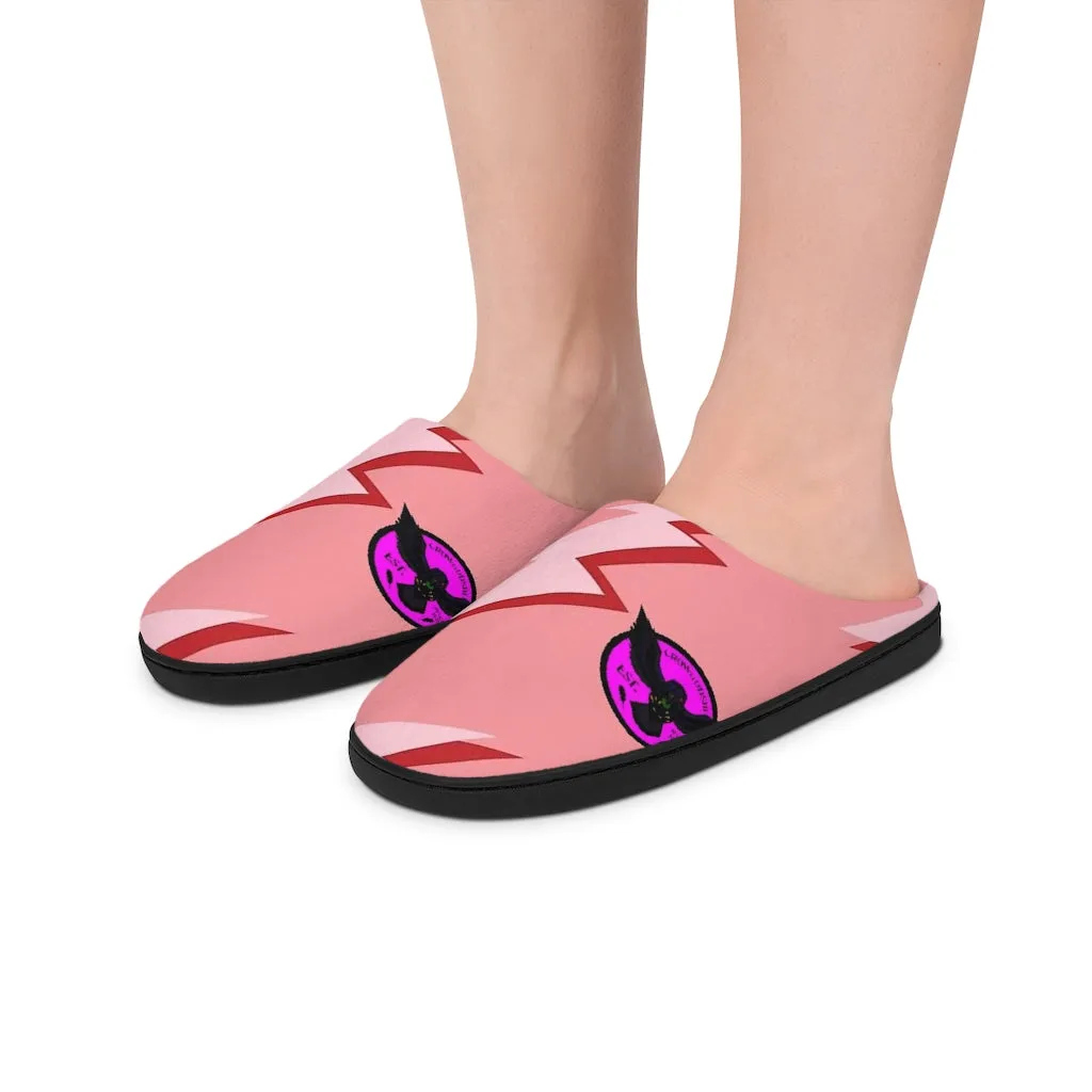 Crowgodshi Pink Lightning Indoor Slippers