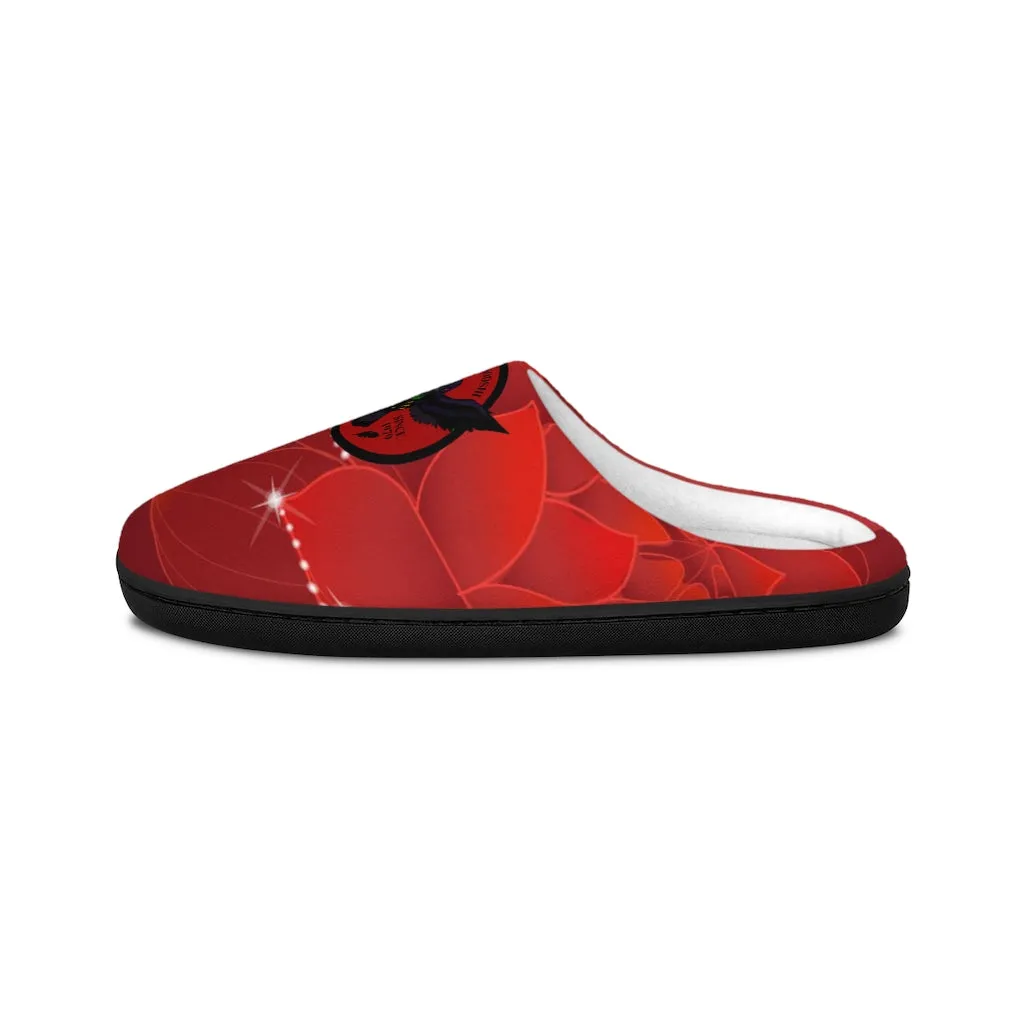 Crowgodshi Red Rose Indoor Slippers