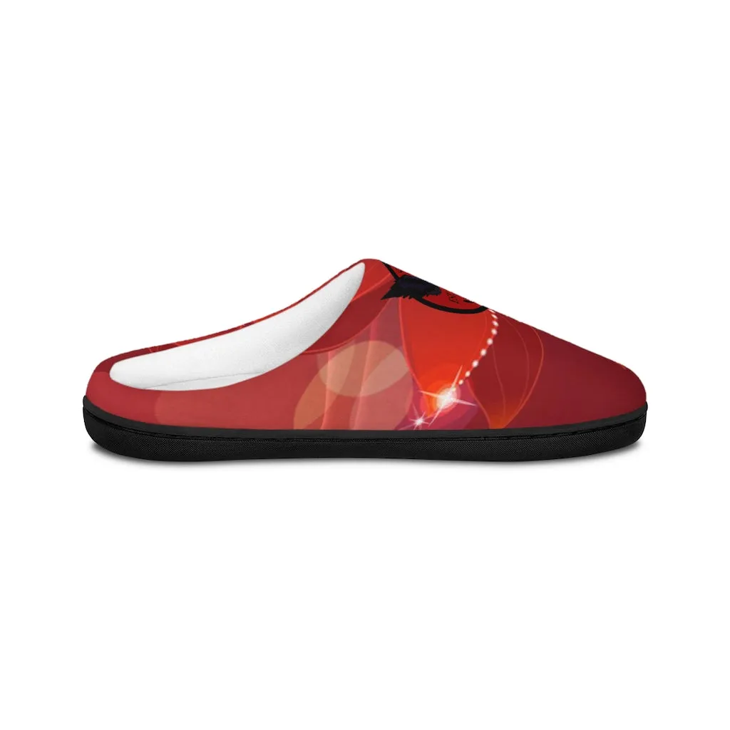 Crowgodshi Red Rose Indoor Slippers