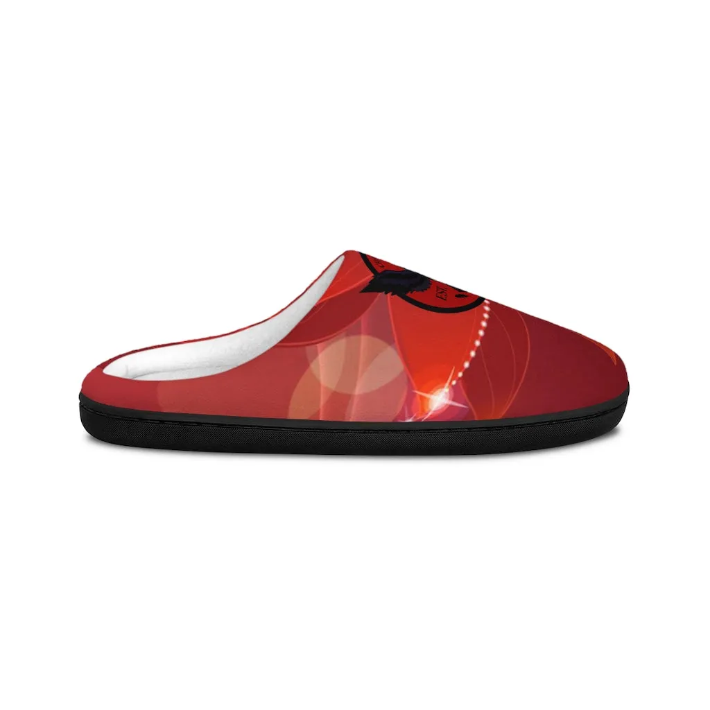 Crowgodshi Red Rose Indoor Slippers