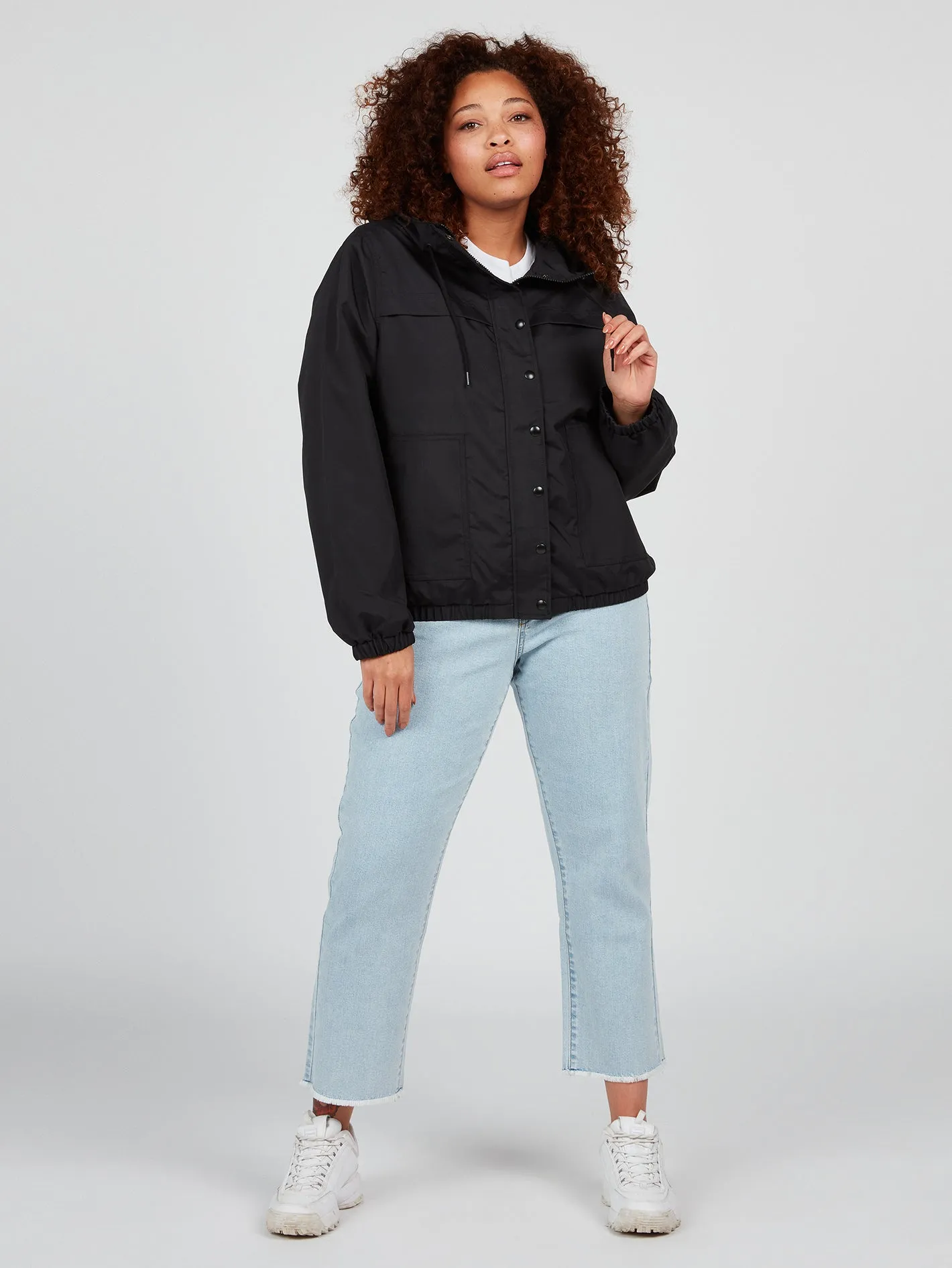 Enemy Stone Windbreaker Plus Size - Black