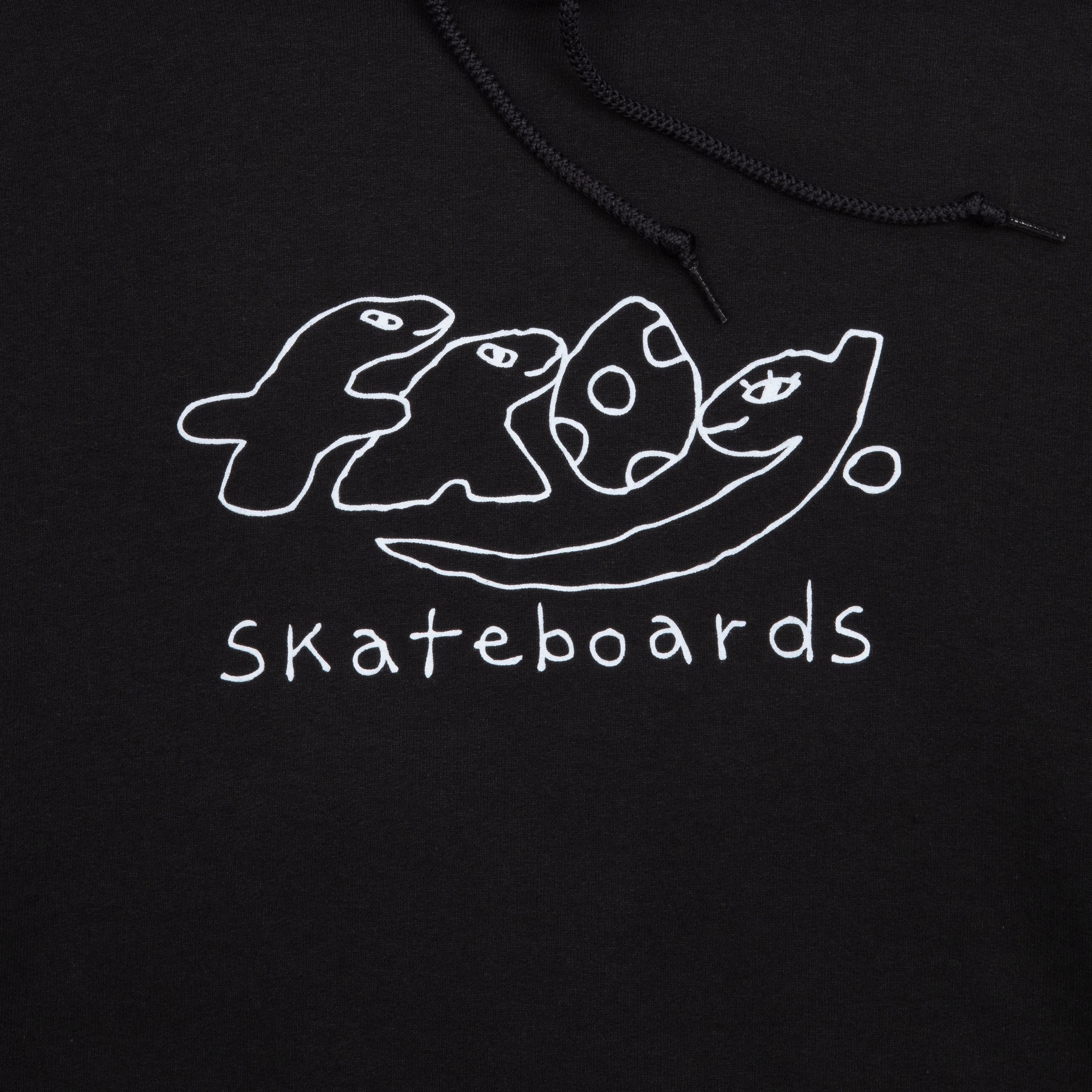 Frog Dino Logo Hoodie Black