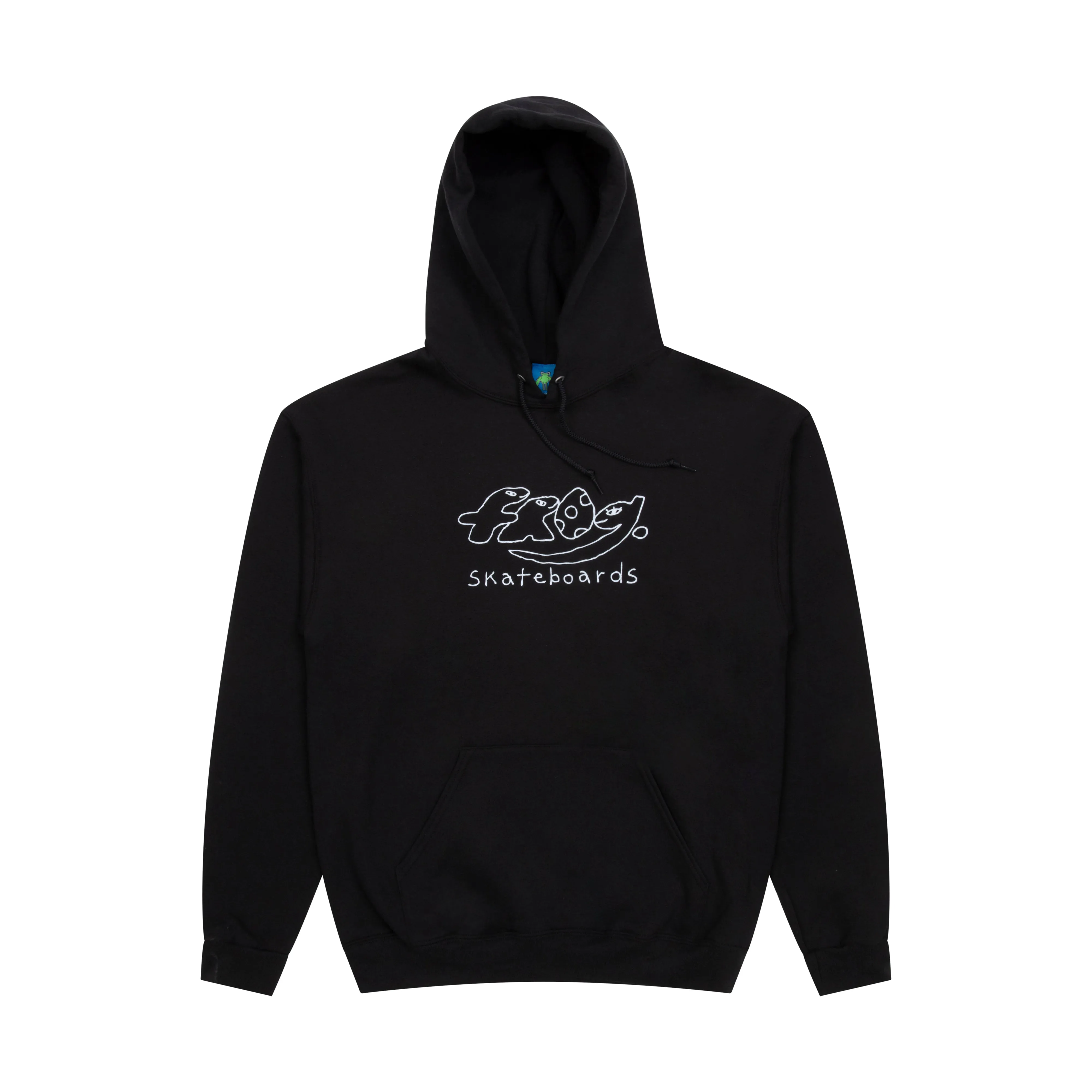 Frog Dino Logo Hoodie Black