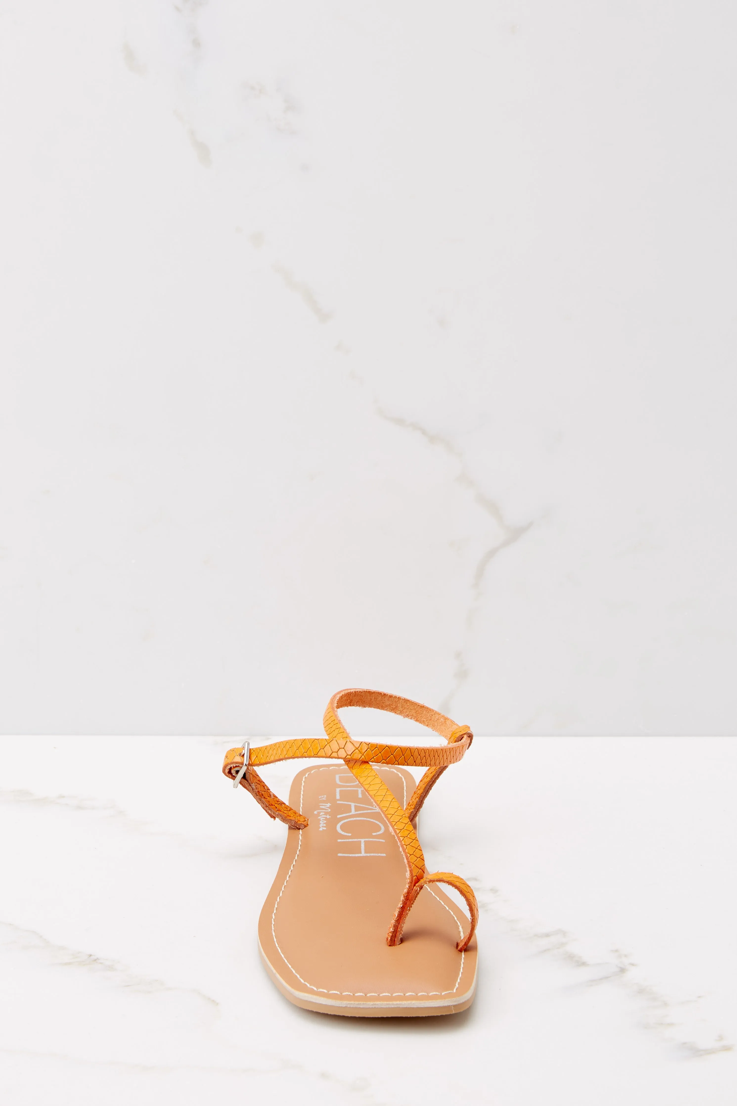 Gelato Orange Toe Loop Sandals