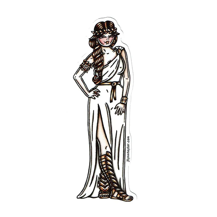 Greek Goddess Pinup Sticker