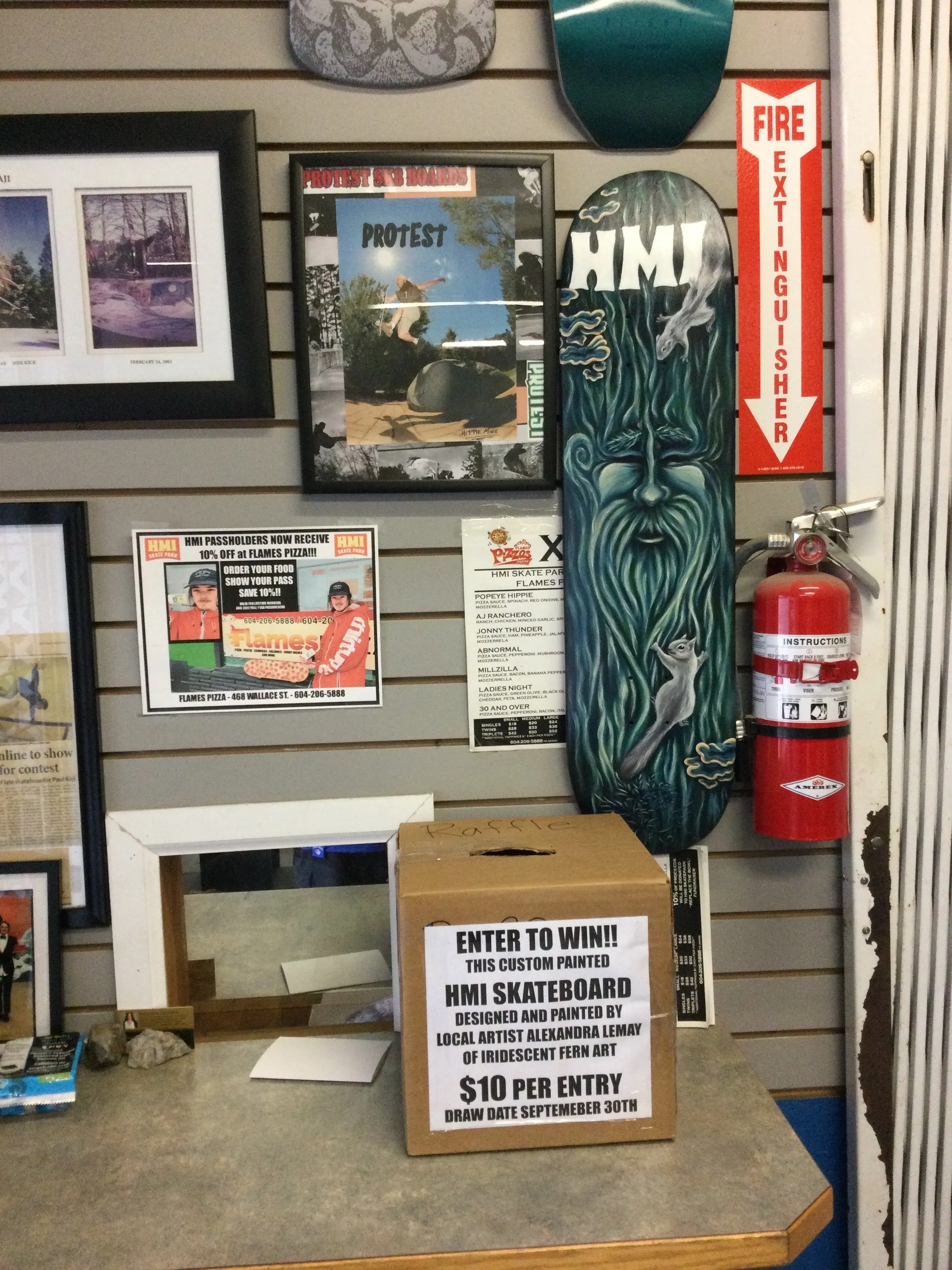 HMI SKATEBOARD RAFFLE - by Iridescent Fern Art