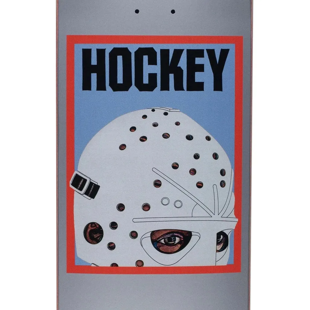 Hockey Skateboards Half Mask Silver Skateboard Deck 8.75"