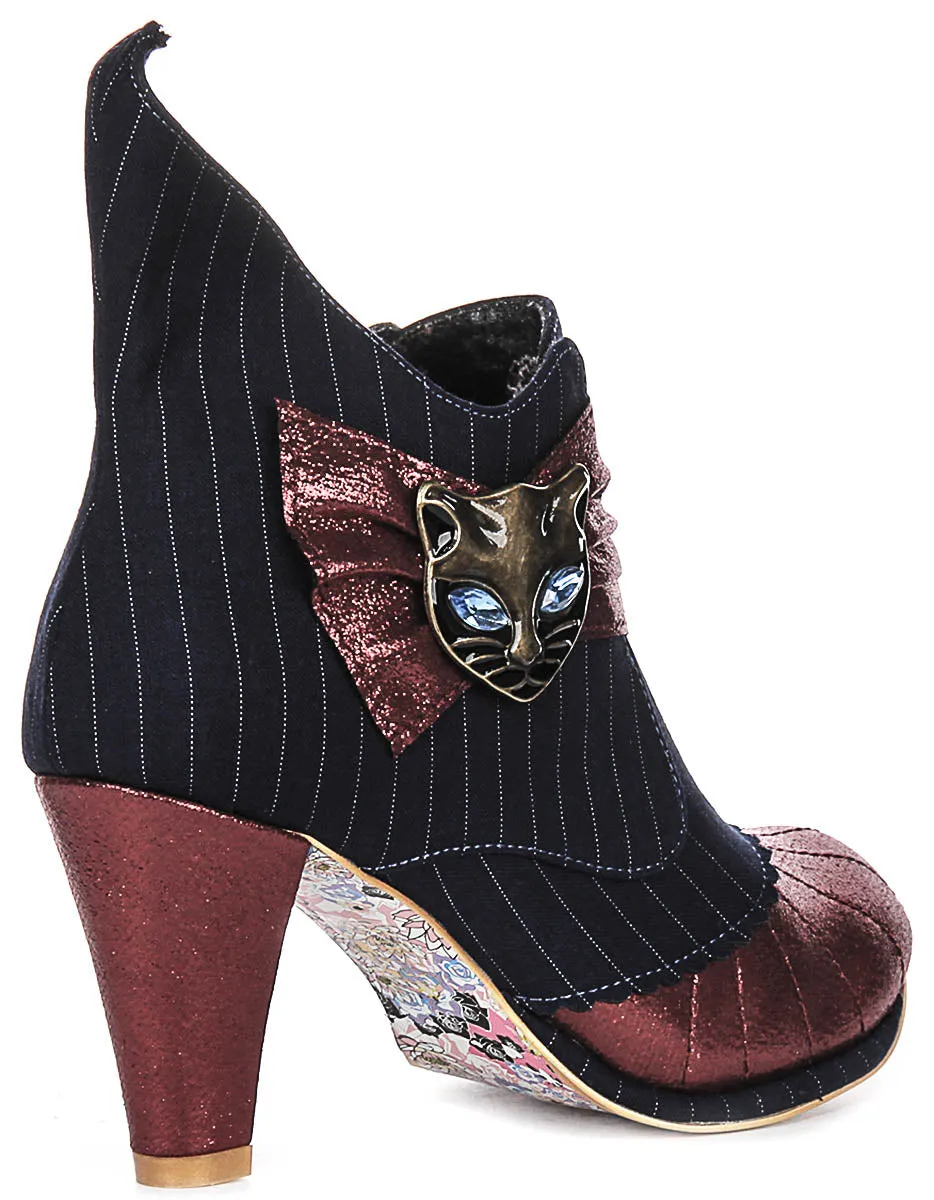 Irregular Choice Miaow In Navy Red For Women