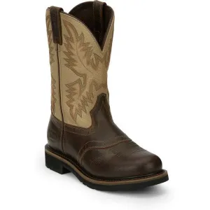 Justin Men's Superintendent 11" Western Work Boot -Brown- SE4660