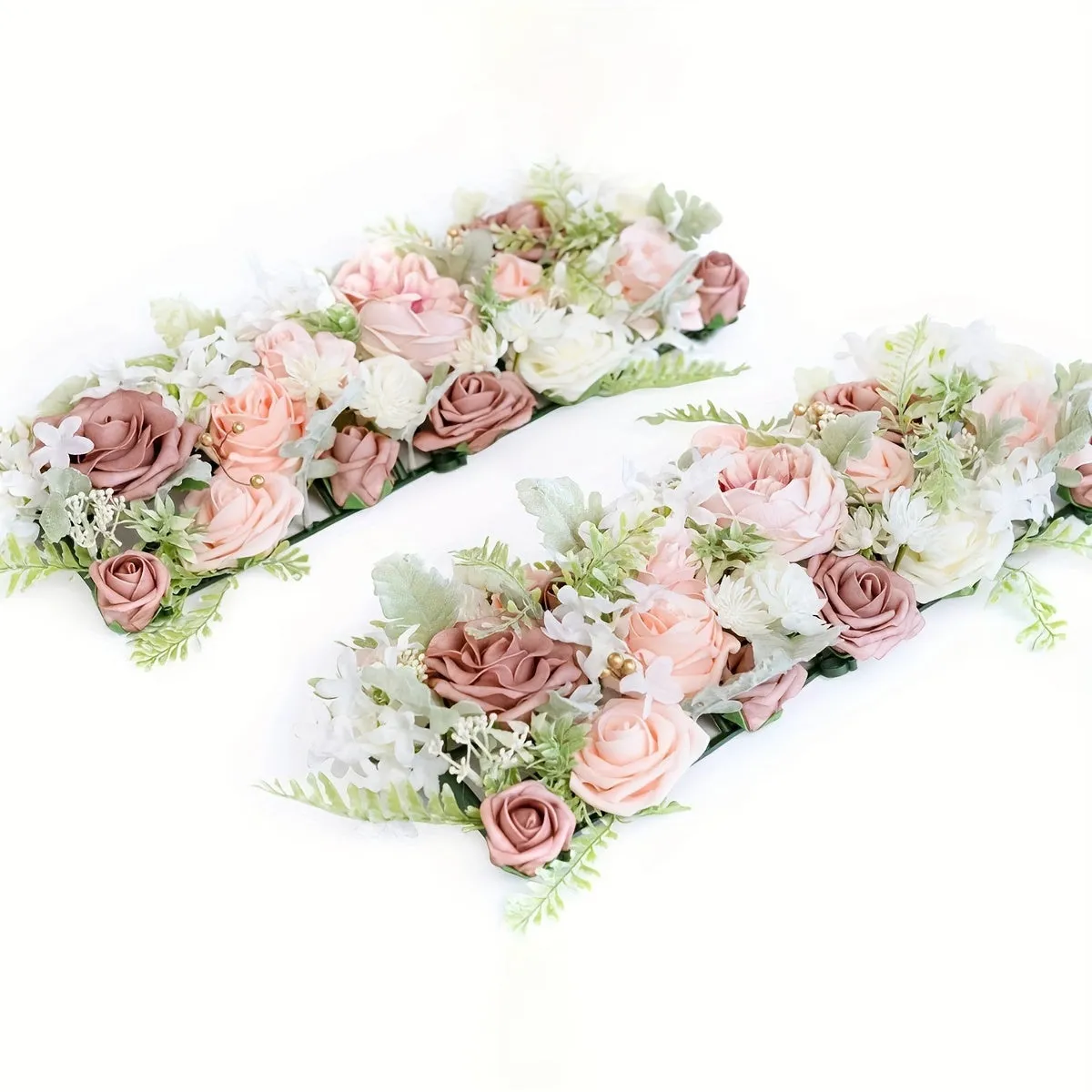 kkboxly 2 Pcs/ Set Artificial Wedding Arch Floral Arrangements for Wedding Ceremony Backdrop Reception Table Decoration