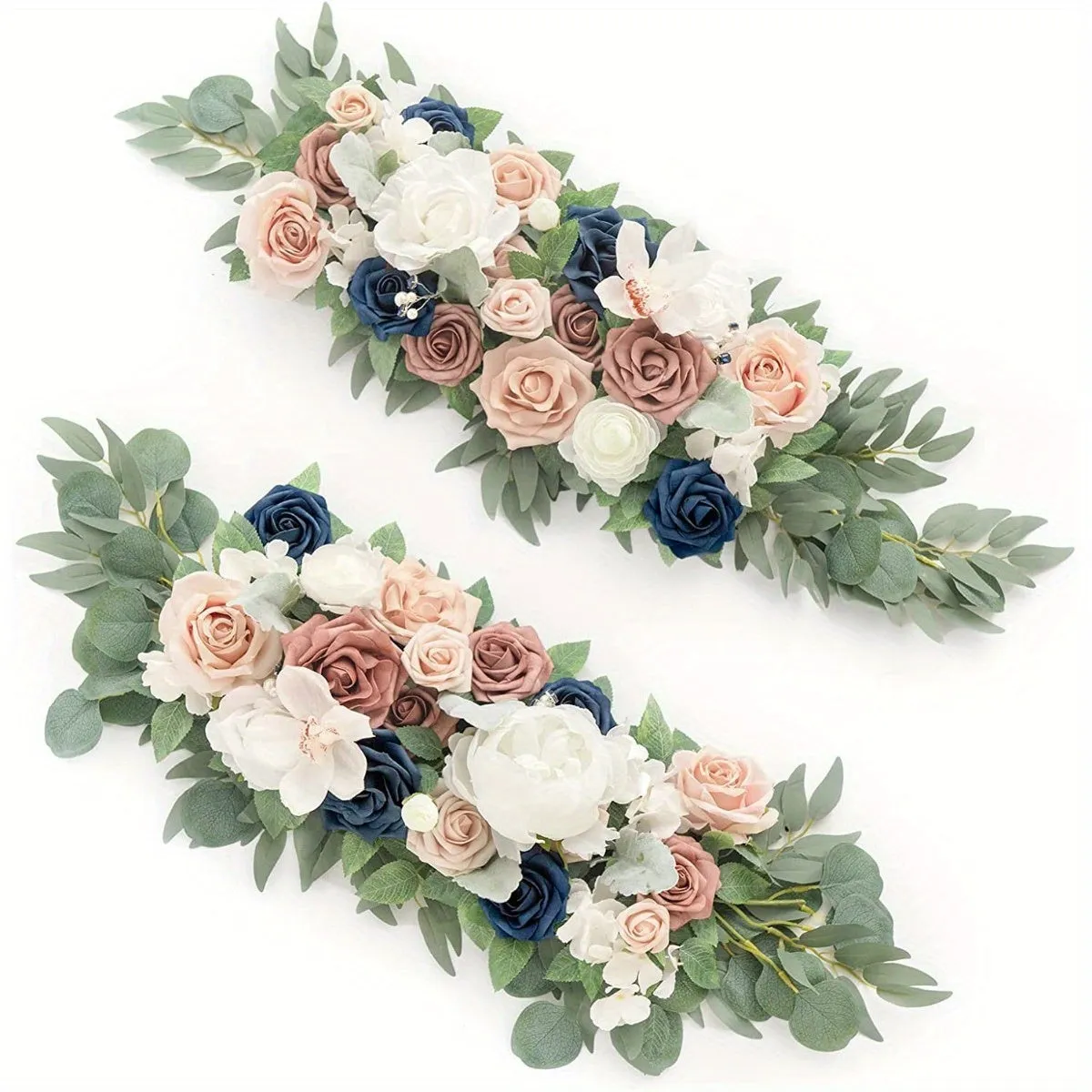 kkboxly 2 Pcs/ Set Artificial Wedding Arch Floral Arrangements for Wedding Ceremony Backdrop Reception Table Decoration