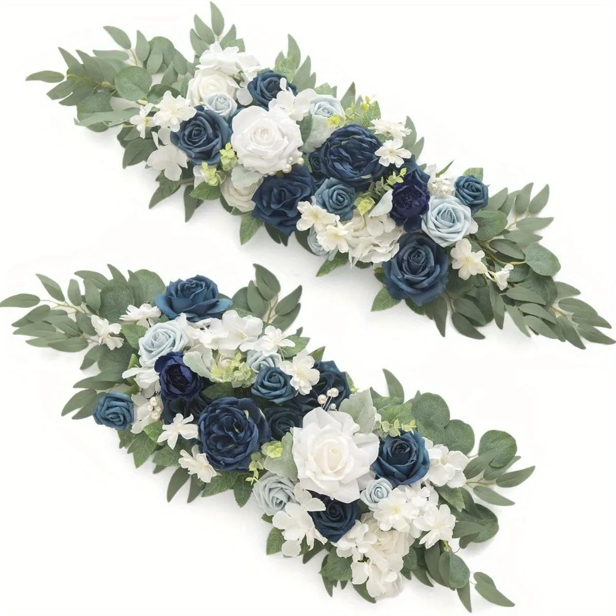 kkboxly 2 Pcs/ Set Artificial Wedding Arch Floral Arrangements for Wedding Ceremony Backdrop Reception Table Decoration