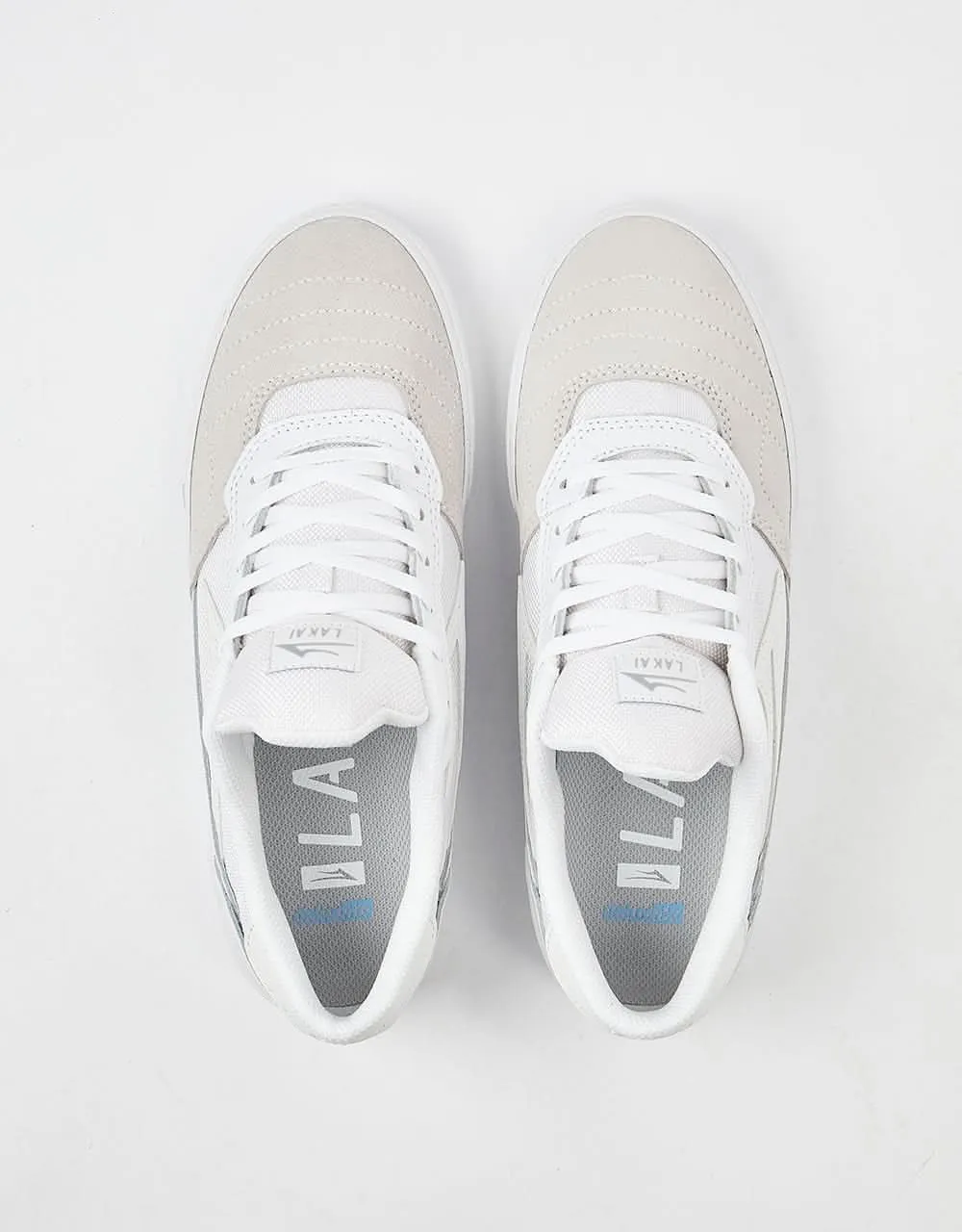 Lakai Cambridge Skate Shoes - White/Reflective Suede