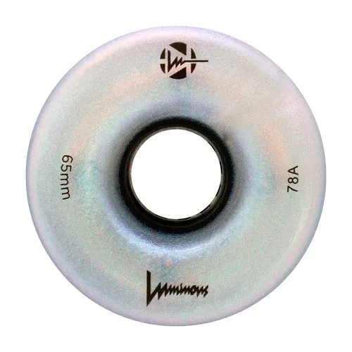 Luminous LONGBOARD Skateboard Wheels 65x37mm/78A - Black Pearl - Set of 4