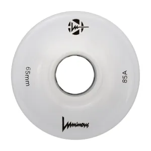 Luminous LONGBOARD Skateboard Wheels 65x37mm/85A - White - Set of 4