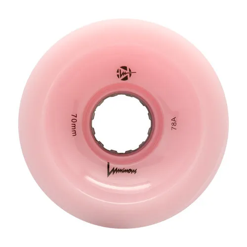 Luminous LONGBOARD Skateboard Wheels 70m 78a - Flamingo - Set of 4