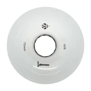 Luminous LONGBOARD Skateboard Wheels 70m 85a - White - Set of 4