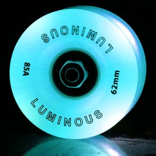 LUMINOUS Rollerskate LED QUAD Skate WHEELS 62mm (Set of 4) - Super Sale