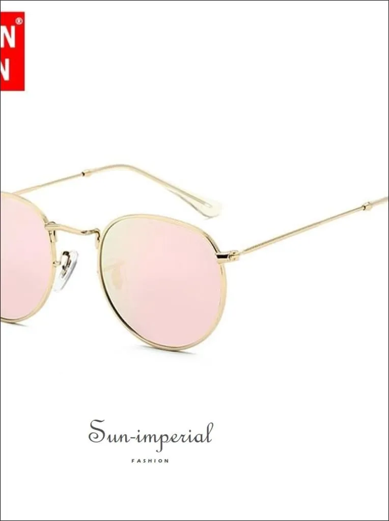 Luxury Mirror Sunglasses Women/men Round Sun Glasses