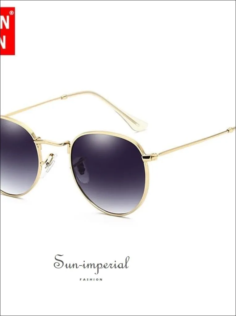 Luxury Mirror Sunglasses Women/men Round Sun Glasses