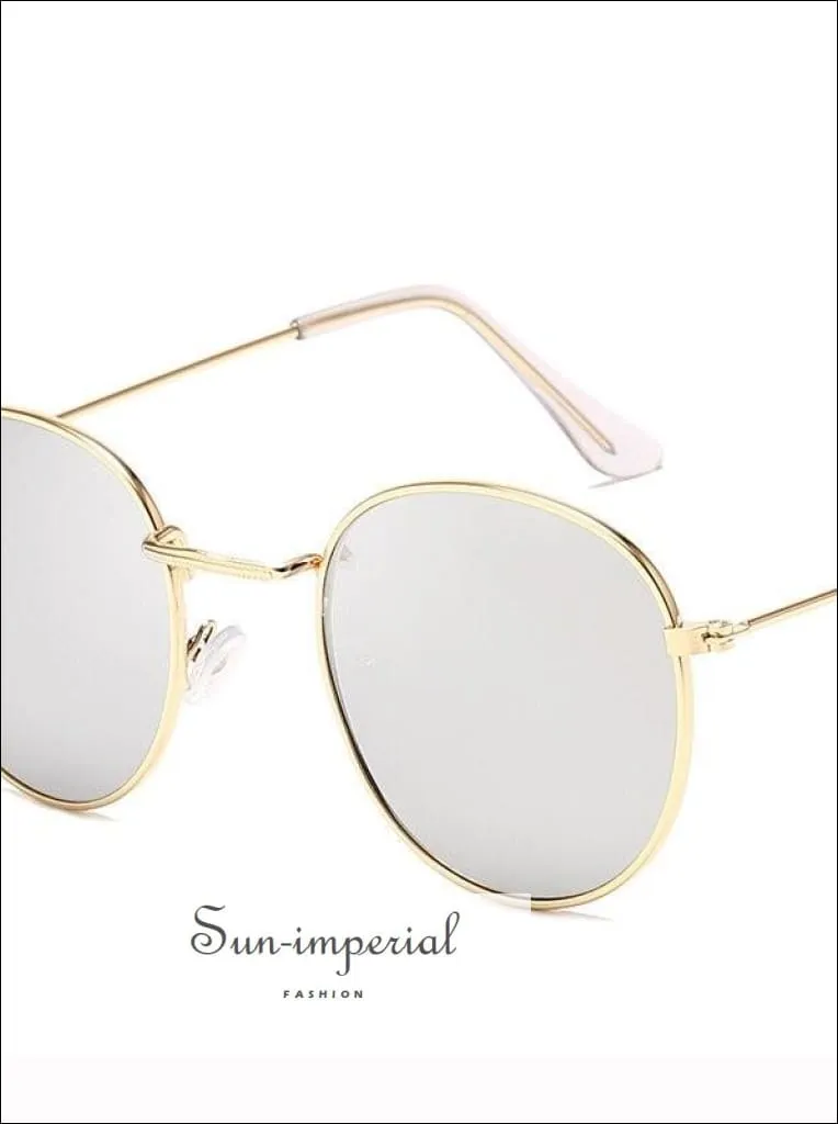 Luxury Mirror Sunglasses Women/men Round Sun Glasses