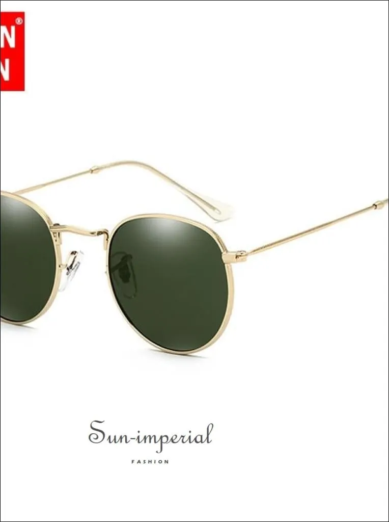 Luxury Mirror Sunglasses Women/men Round Sun Glasses