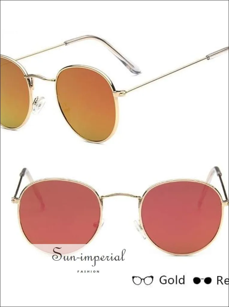 Luxury Mirror Sunglasses Women/men Round Sun Glasses