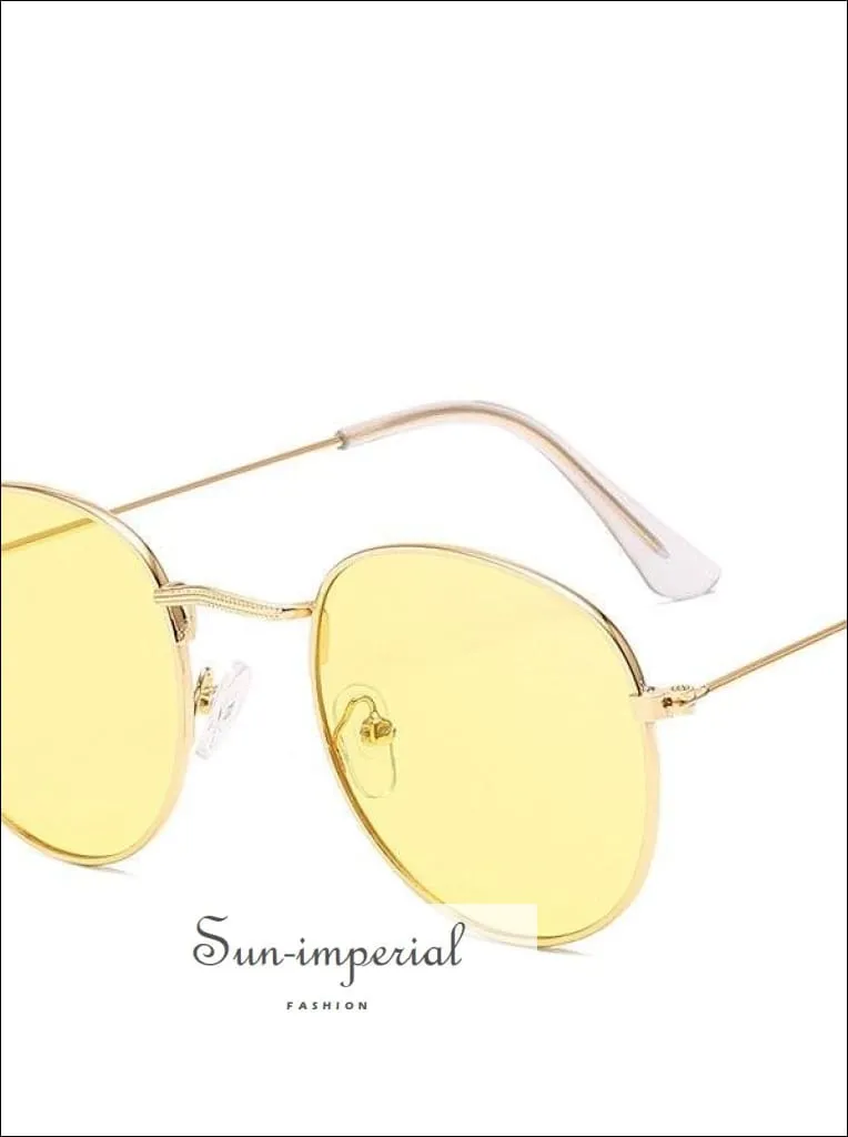 Luxury Mirror Sunglasses Women/men Round Sun Glasses