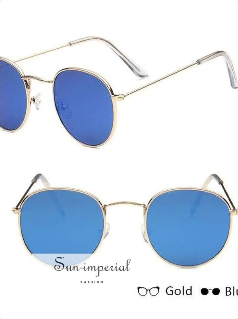 Luxury Mirror Sunglasses Women/men Round Sun Glasses