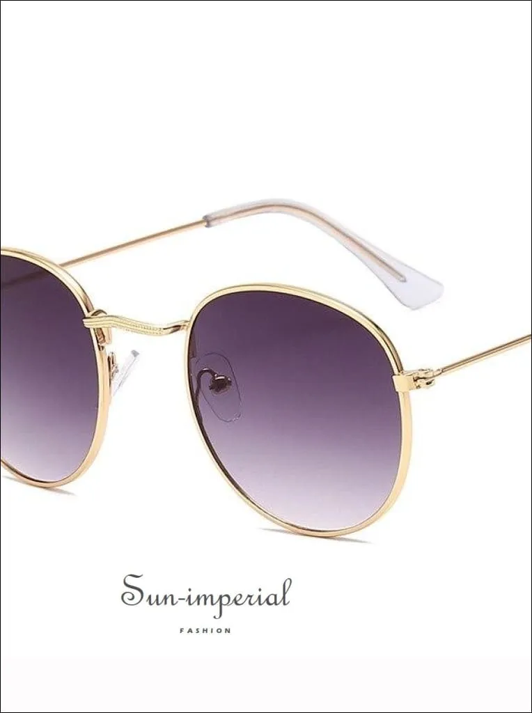 Luxury Mirror Sunglasses Women/men Round Sun Glasses