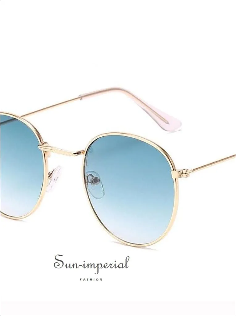 Luxury Mirror Sunglasses Women/men Round Sun Glasses