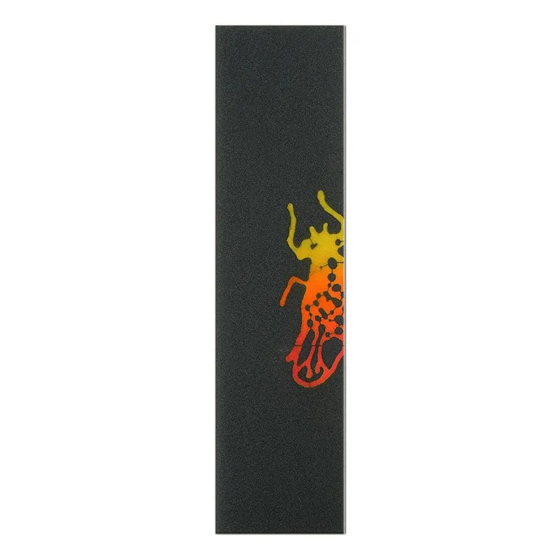 Madrid 10.5" x 40" Hand Stenciled Jumbo Retro Worm Orange FlyPaper Skateboard Grip Tape 1pc