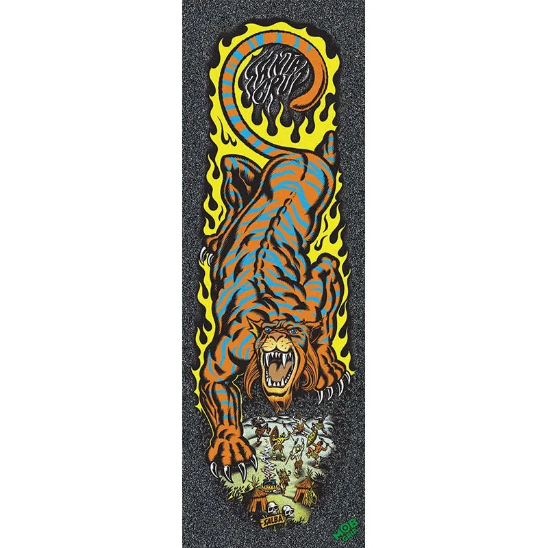 Mob Grip 11" x 33" Santa Cruz Salba Tiger Graphic Skateboard Grip Tape (#ST-1)