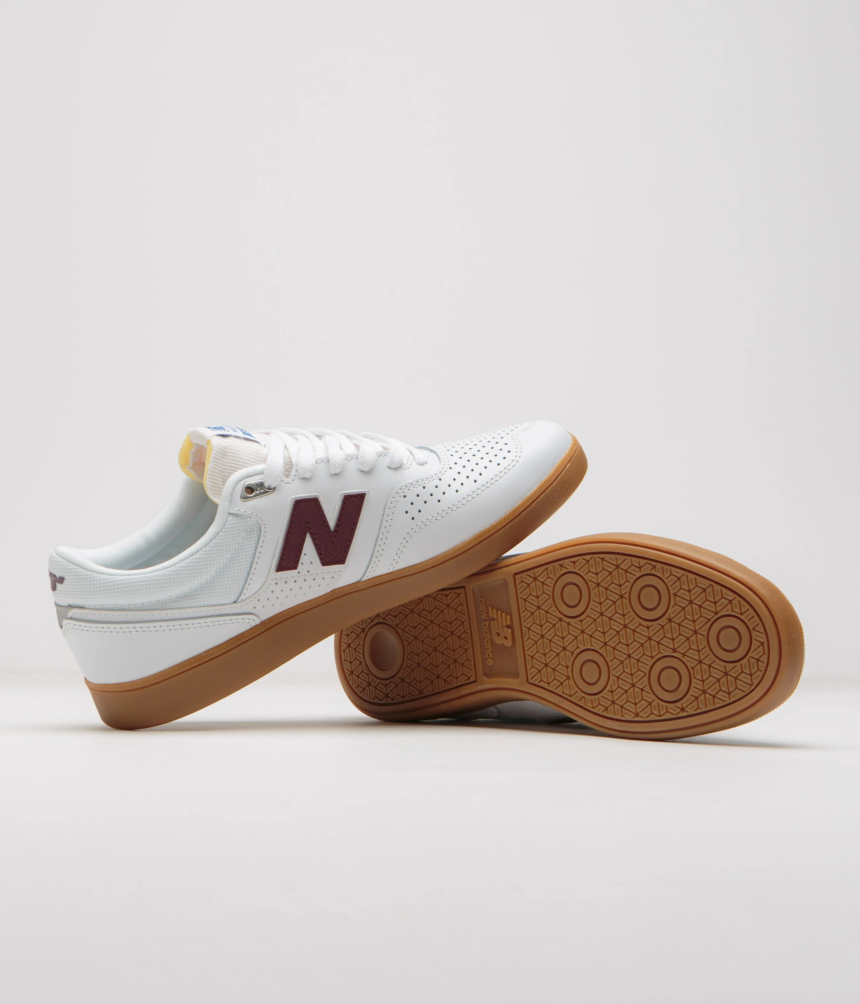 New Balance Numeric 508 Brandon Westgate Shoes - White / Gum / Red